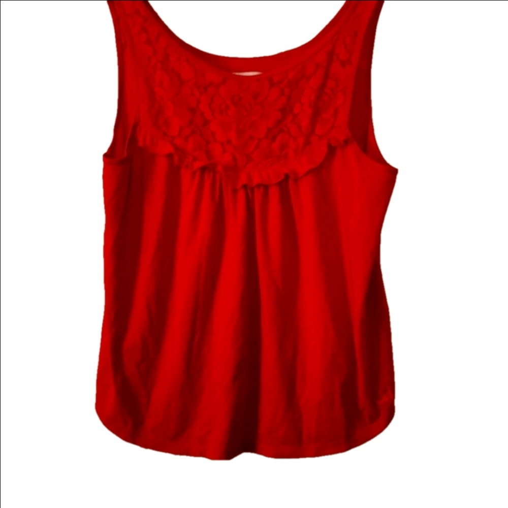 GILLY HICKS sleeveless top. Red size Large